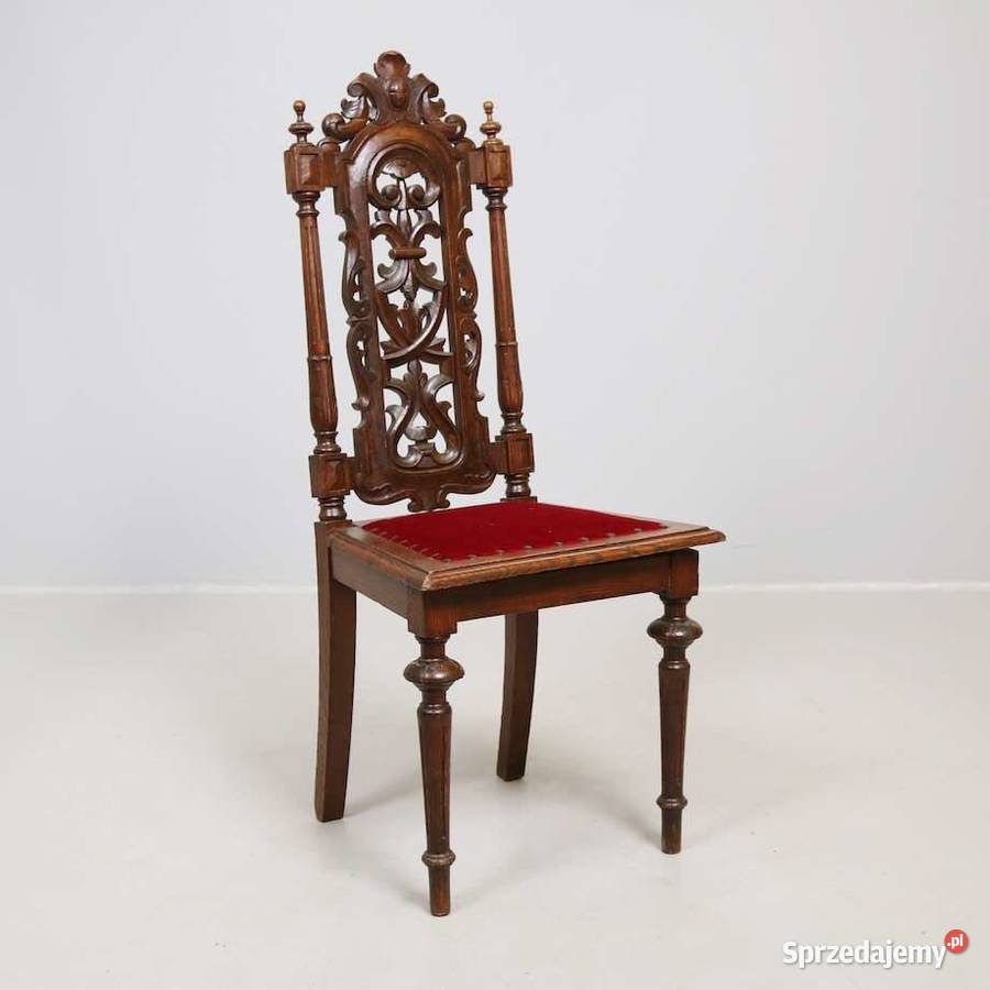Krzesła eklektyczne myśliwskie XIX w Budzyń