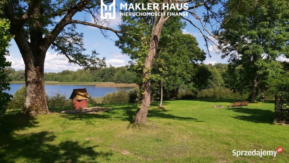 Domek jeziorem z prywatnym pomostem Mazury Stary Żabin sprzedam