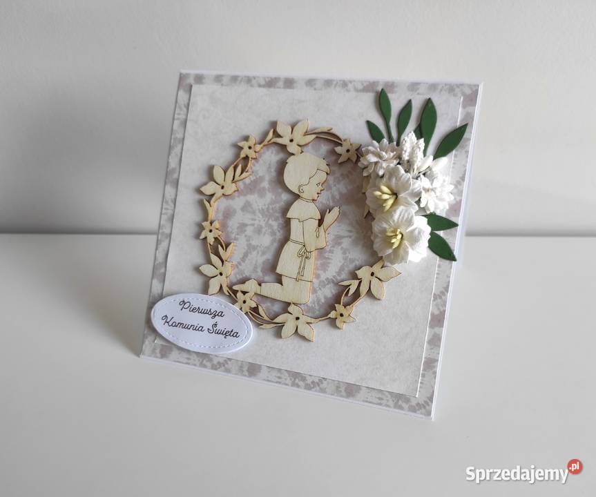 Kartka w pudełku ręcznie robiona Pamiątka Łódź sprzedam