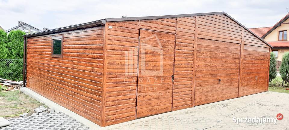GARAŻ BLASZANY 9m x 7m dwuspad 2x Brama 2x drzwi 63m2 Wrocław