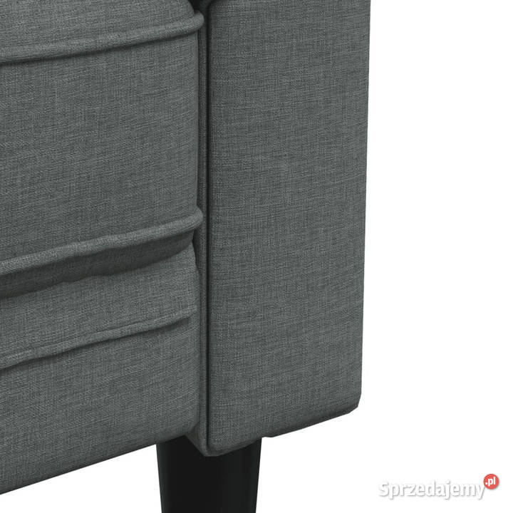 Sofa Chesterfield dwuosobowa ciemnoszara obita Warszawa
