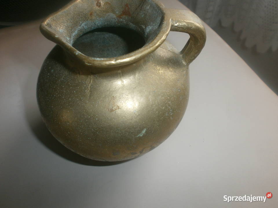 dzbanek mały mosiężny ciężki 80dkg sprzedam