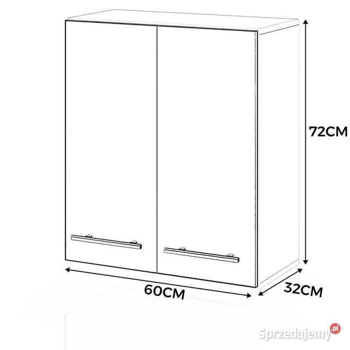 szafka kuchenna wisząca modułowa z uchwytami 60 32cm