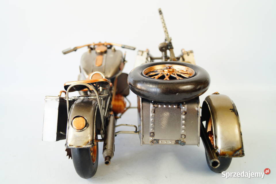 Metalowy pojazd stary motocykl z dostawką Gizałki sprzedam