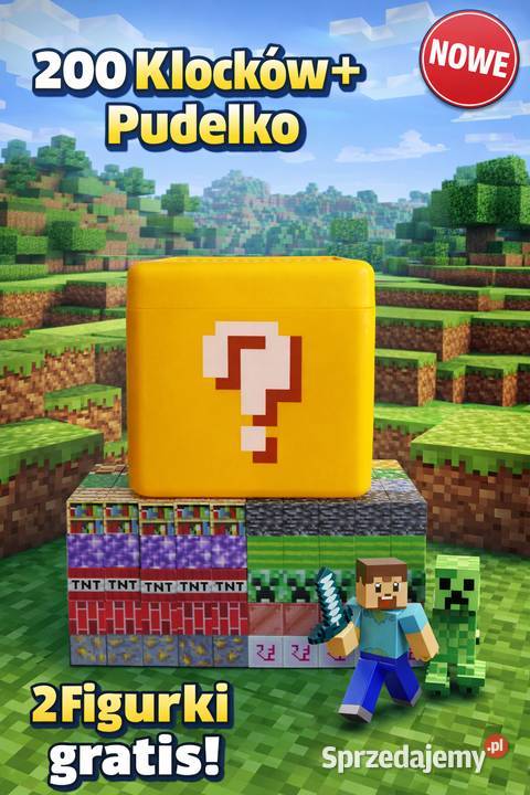 Klocki Magnetyczne 200 Pudełko Minecraft Figurki Chrzanów