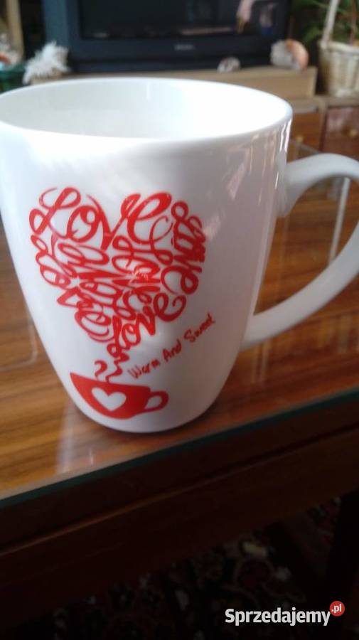 Porcelanowe kubki w serduszka mazowieckie Warszawa