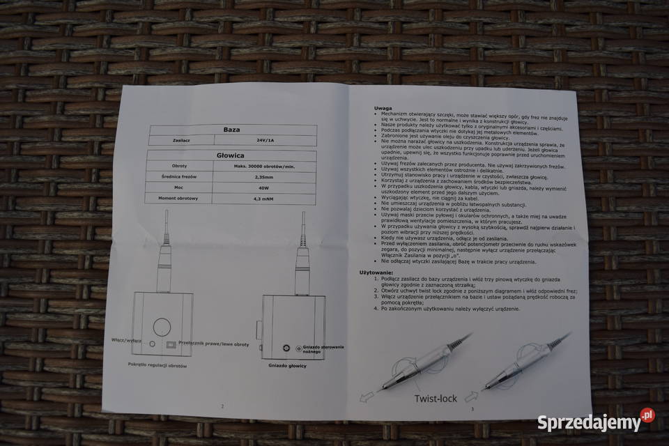 Frezarki do Paznokci EXO EKO CX3 40W Nowe Okazja Wyposażenie salonów Olsztyn