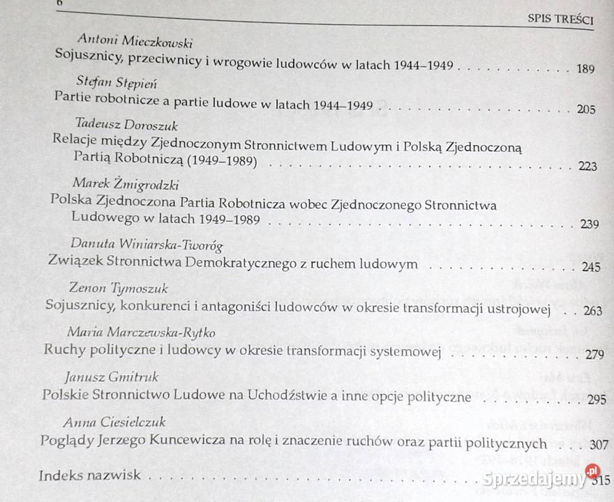 Sojusznicy i przeciwnicy ruchu ludowego 18951995 Rok wydania 1996 Chełm