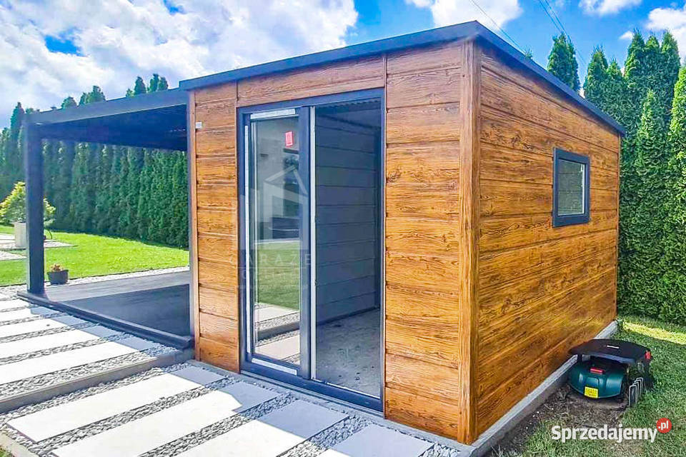 Schowek Domek Ogrodowy 2x25m Okno Jasny Orzech Iława