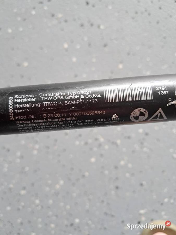 Napinacz pasów BMW X 1 84 opolskie Kluczbork