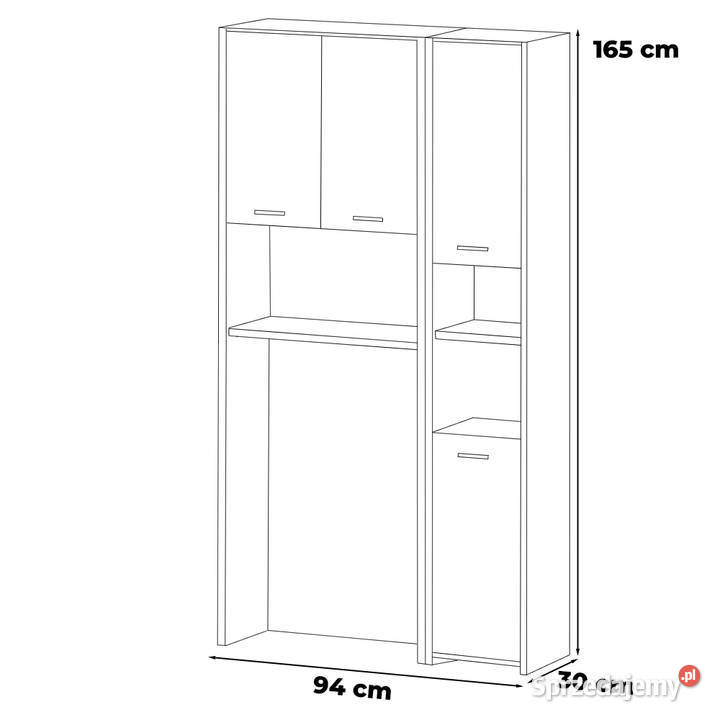 Zestaw Łazienkowy Hugo Słupek Szafka Stojąca 30cm Elbląg sprzedam