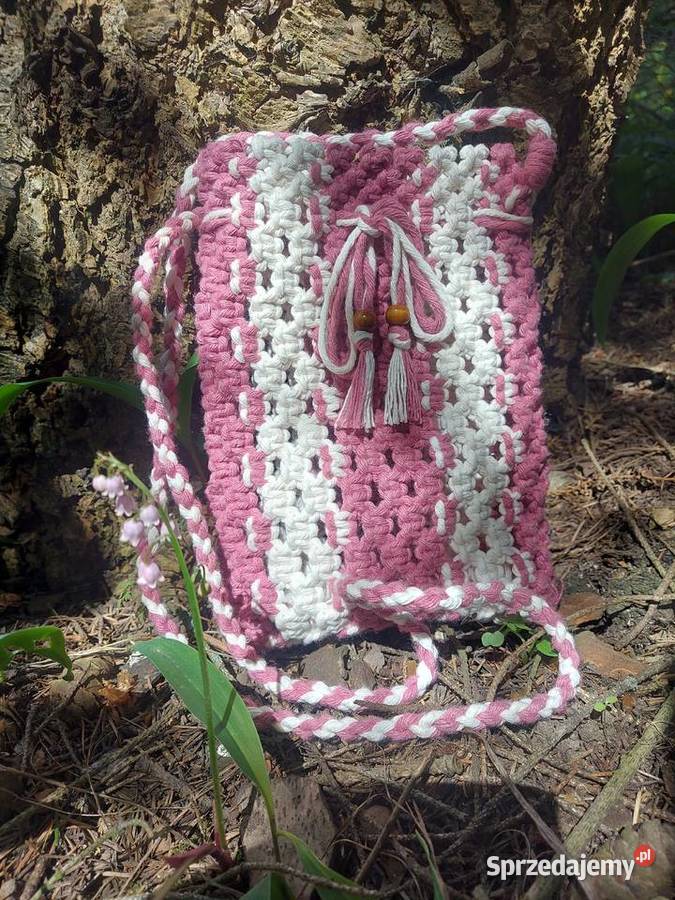 Torebka handmade ze sznurka bawełnianego Galanteria i dodatki sprzedam