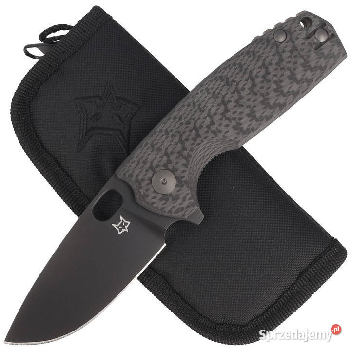 Nóż składany FOX Core Black Carbon Fiber PVD