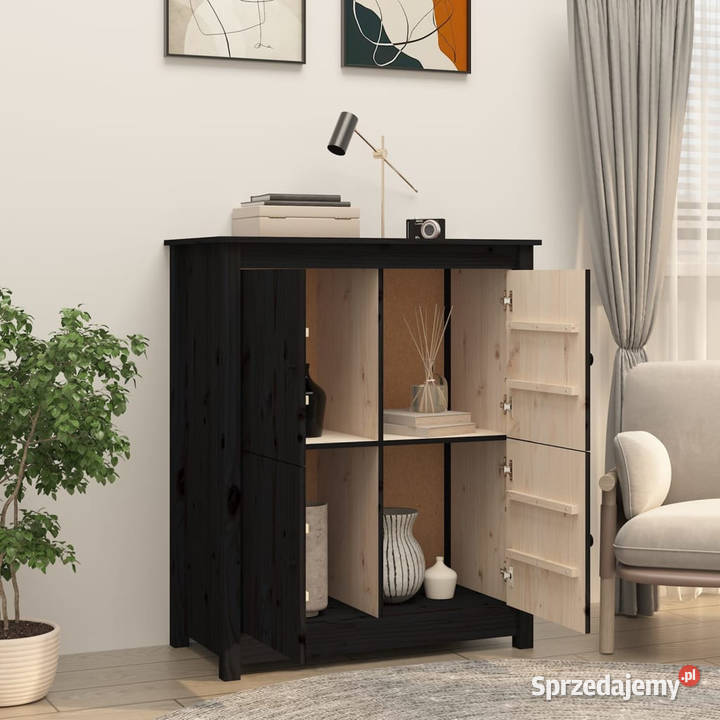 Szafka czarna 83x415x100 lite drewno sosnowe Warszawa sprzedam