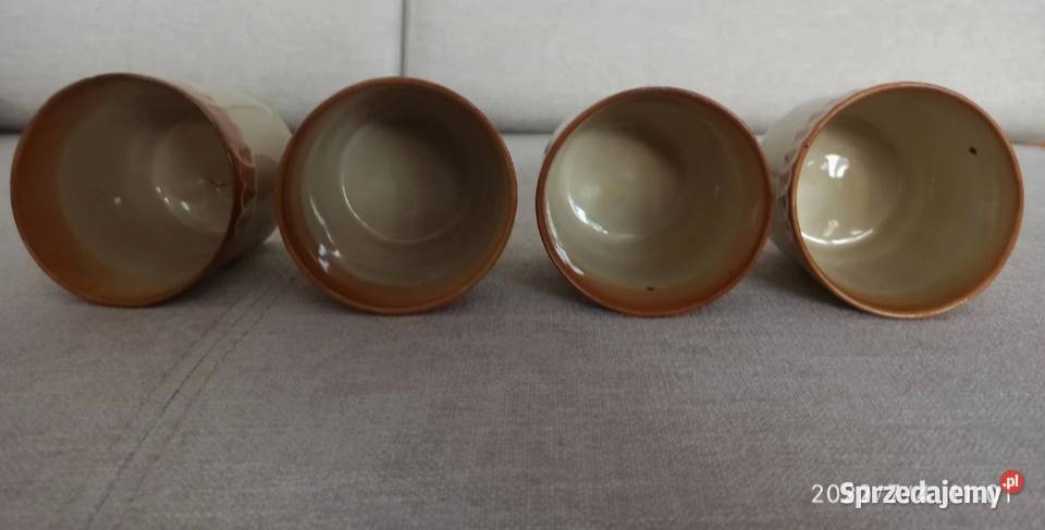 Kubki z porcelitu ZPS Tułochowice PRL 4 sztuki lubelskie sprzedam