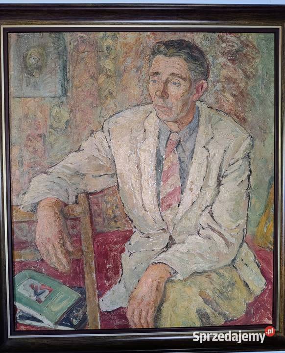 Portret mężczyzny stary obraz Polski pomorskie Kartuzy