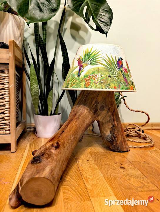 Drewniana lampka handmade Płock