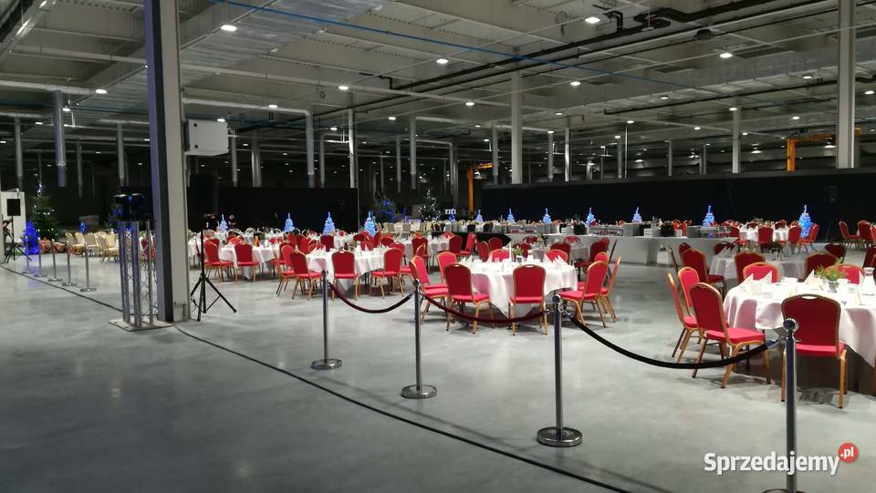 Stół okrągły krzesło pokrowiec grzybek obsługa imprez