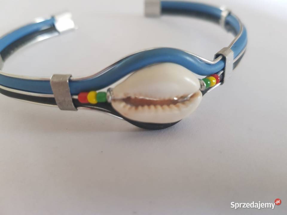 bransoletka na rękę muszla metal męska damska