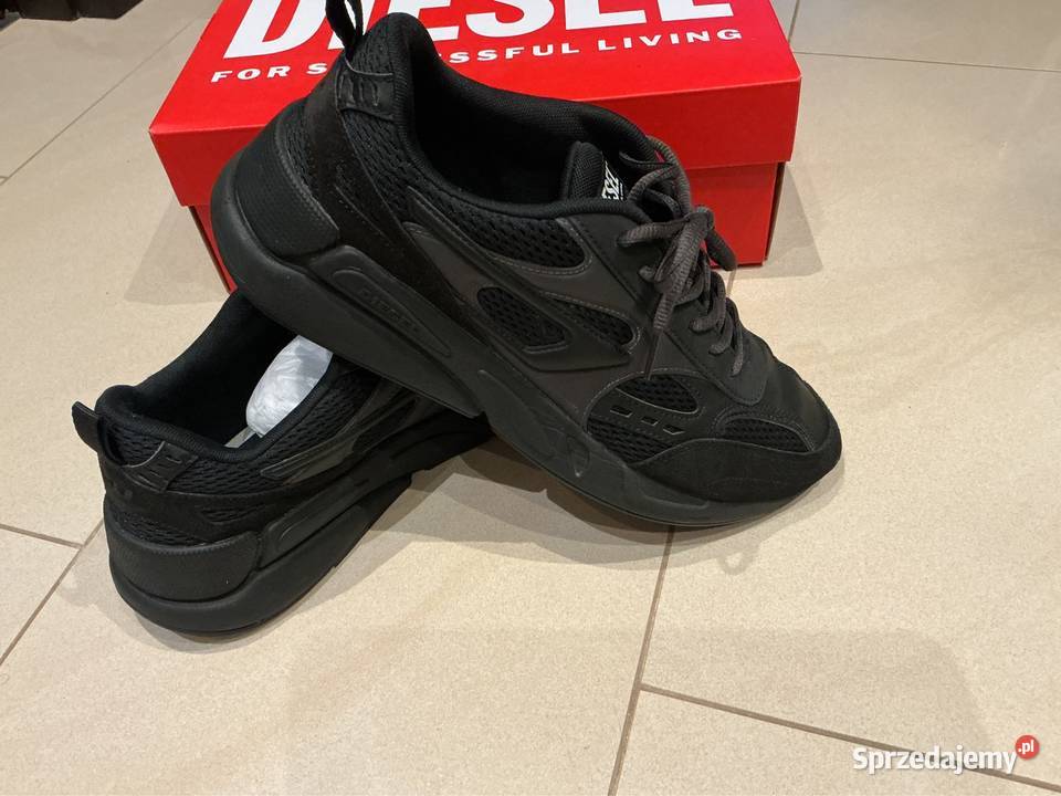 Sneakersy Czarne Męskie DIESEL 45 Nowe Nowa Sól