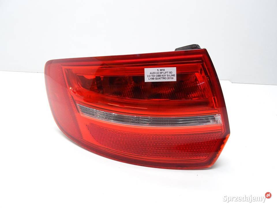 LAMPA LEWA LEWY TYŁ TYLNA W BŁOTNIK 8P4945095E