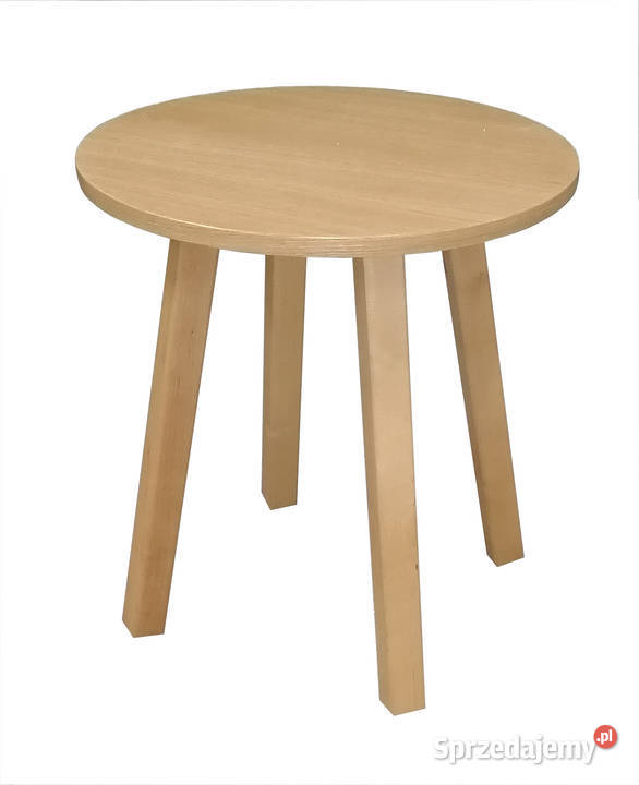 STÓŁ OKRĄGŁY FI 70 BIAŁY ŁAWA SKANDYNAWSKI 70cm Tołkiny
