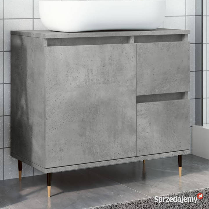 Szafka łazienkowa szarość betonu 65x33x60