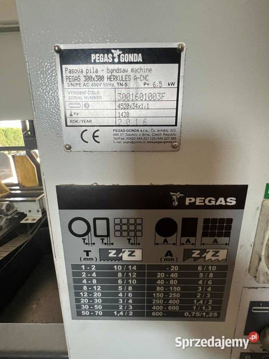 Automat Piła taśmowa automat Pegas Gonda Bratoszewice sprzedam