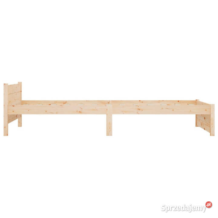 Rama łóżka lite drewno pojedyncza 90x190 51cm Meble
