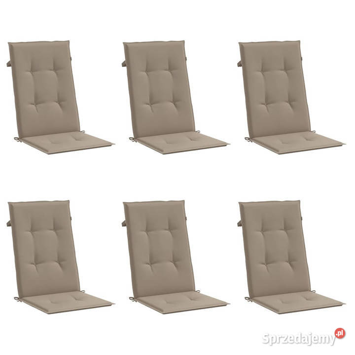 Poduszki na krzesła ogrodowe 6 taupe 120x50x3 mazowieckie Warszawa sprzedam