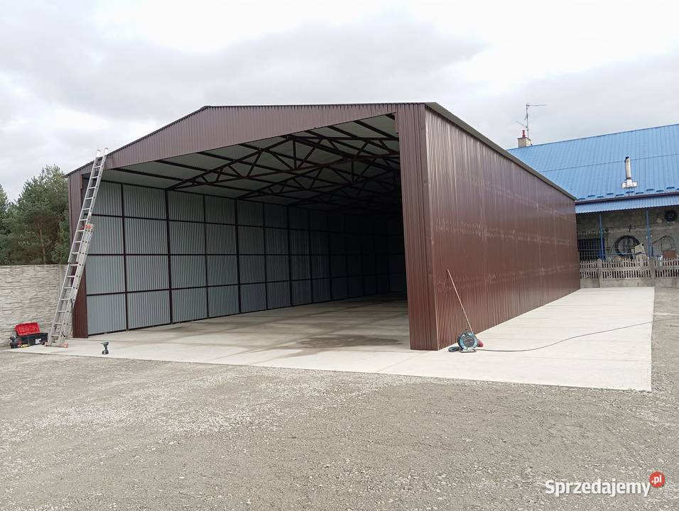 Garaż blaszany Grafitowy Magazyn Wiata Hala Wrocław