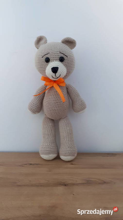 Miś wykonany z włóczki na szydełku Kraków