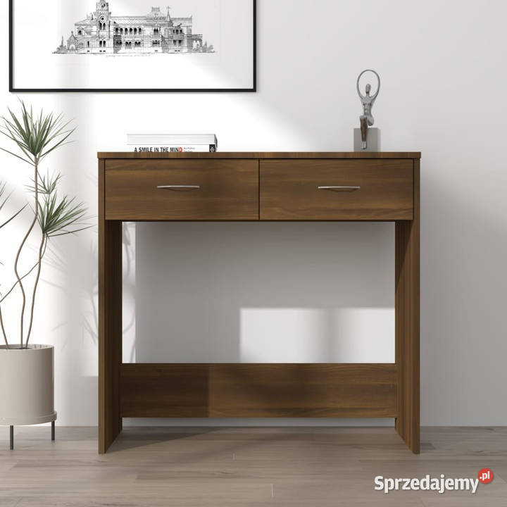 Biurko brązowy dąb 80x40x75 materiał Warszawa