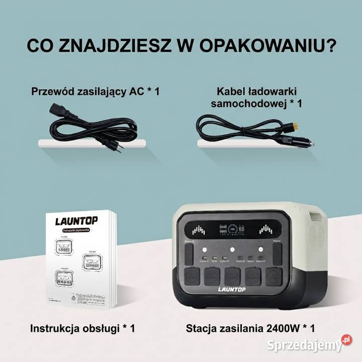LAUNTOP PRO2400 Przenośna stacja zasilania 2400W