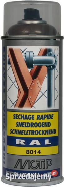 Lakier akrylowy w sprayu RAL 8014 brązowy 400 ml małopolskie