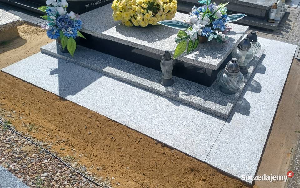Płyty granitowe na cmentarz granit obrzeża Ostrów Wielkopolski sprzedam