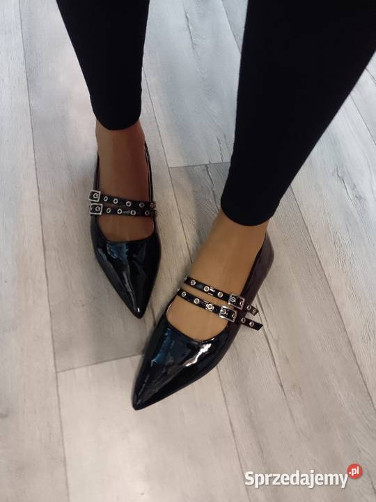 40 Czarne baleriny wieczorowe z zapięciem NOWE Kraków