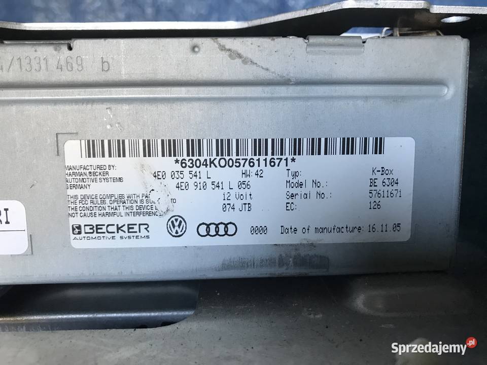 Audi A6 A6 Q7 MODUŁ TUNER RADIA 4E0035541L osobowe dolnośląskie Bolesławiec sprzedam