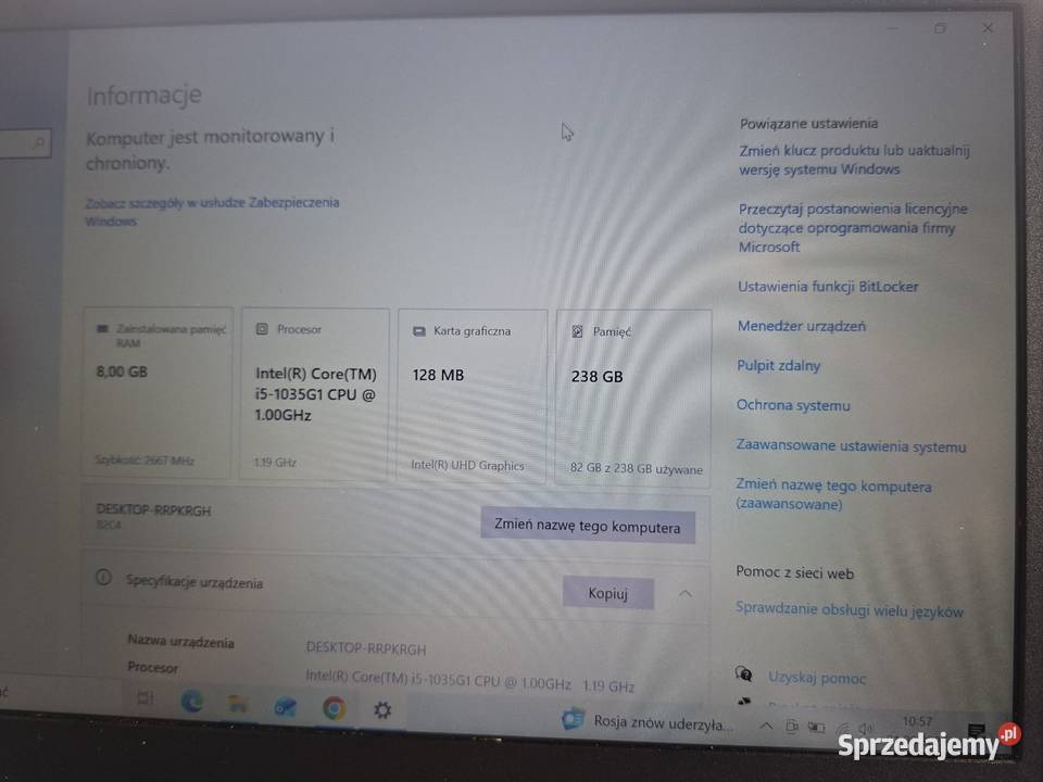 Laptop Lenovo V14IIL i51035G1 8GB 238GB SSD 141 Małkinia Górna