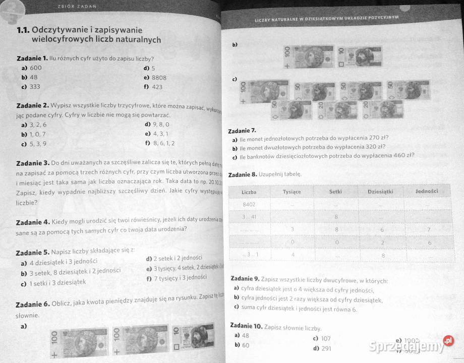 Matematyka z klasą Kl 4 Zbiór zadań Monika Kunc lubelskie Chełm sprzedam