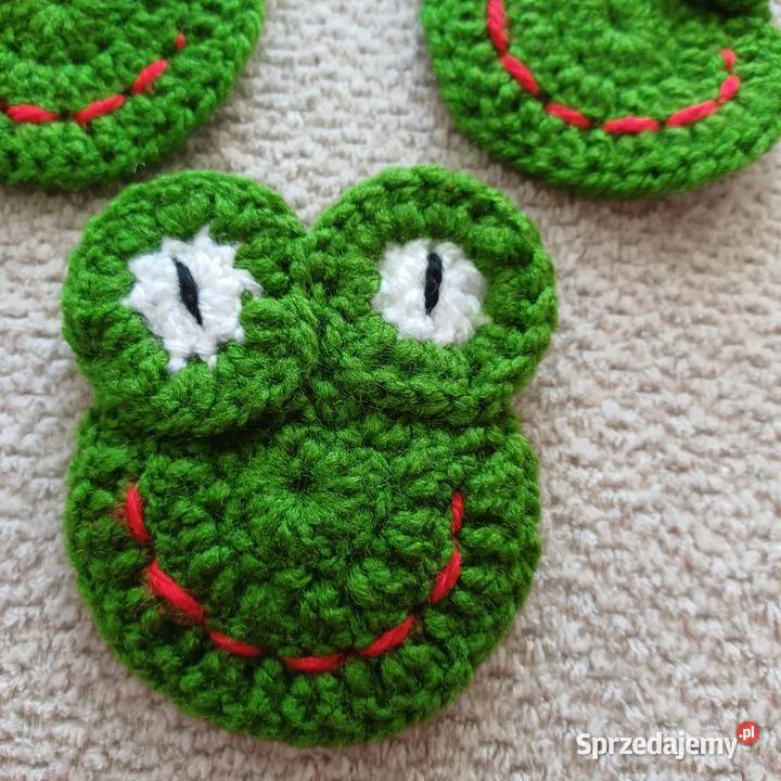 Zaba aplikacja kotylion naszywka latka Rękodzieło warmińsko-mazurskie Lidzbark Warmiński