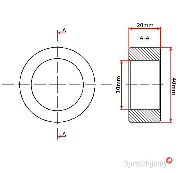 Tuleja dystansowa do sworznia CYLINDRA FI 25mm Solec Kujawski