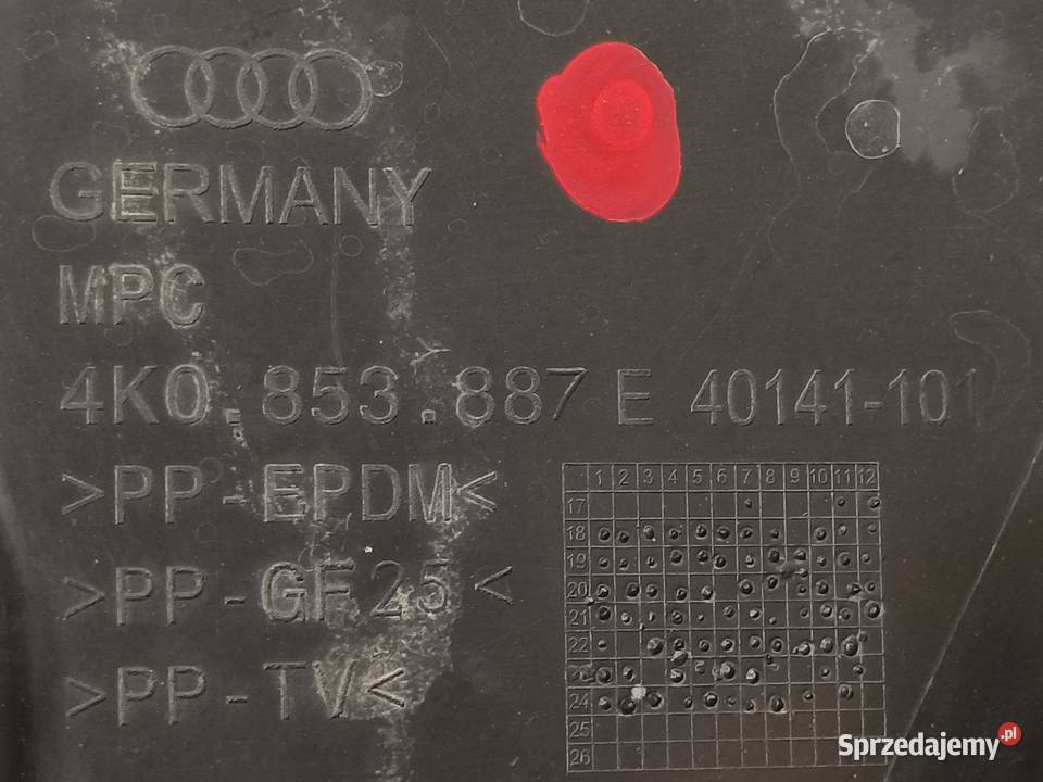 AUDI A6 C8 18 TRÓJKĄT NADKOLA LEWY PRZÓD Pleszew