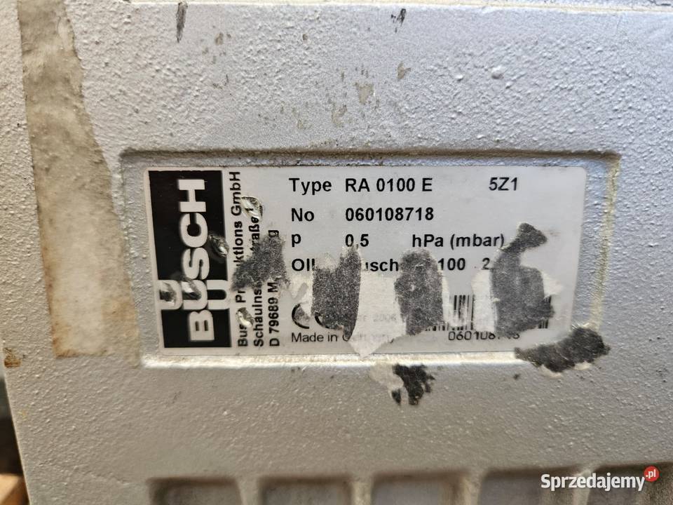 Pompa próżniowa Busch RA 0100 E 14 Krotoszyn sprzedam