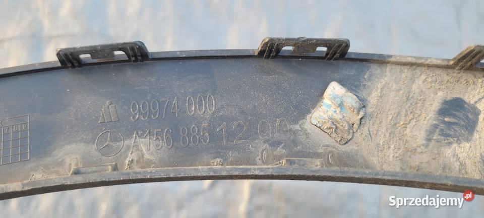 LISTWA NAKŁADKA BŁOTNIKA PRAWY TYŁ MERCEDES W156 śląskie Ruda Śląska sprzedam