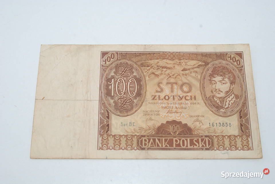 Stary banknot 100 złotych 9 Listopada 1934 Cieszyn sprzedam