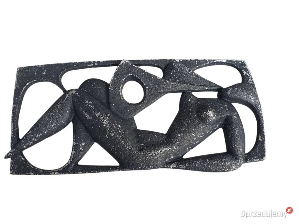 Stara ścienna płaskorzeźba z aluminium akt Cieszyn sprzedam