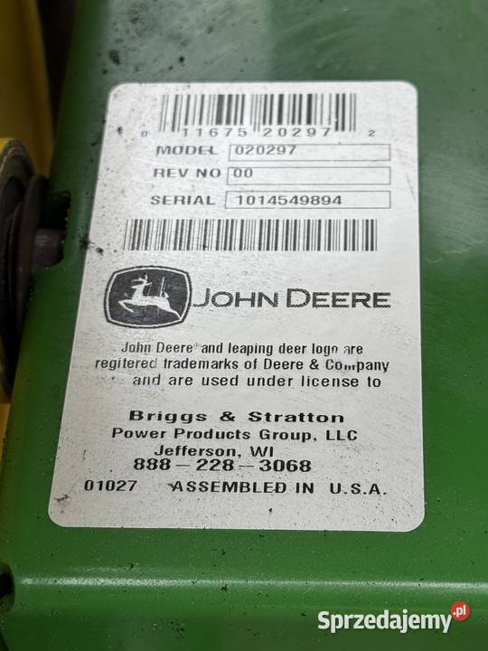 Myjka ciśnieniowa John Deere 38000 PSI 40 GPM sprzedam
