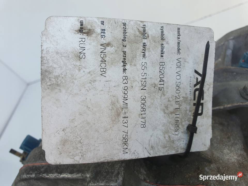 AUTOMATYCZNA SKRZYNIA BIEGÓW Volvo S60 20 T Rudka sprzedam