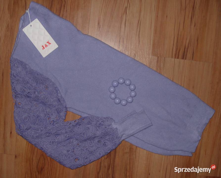 Wrzosowy sweterek JX Rękawki Gipiura ML Rawicz